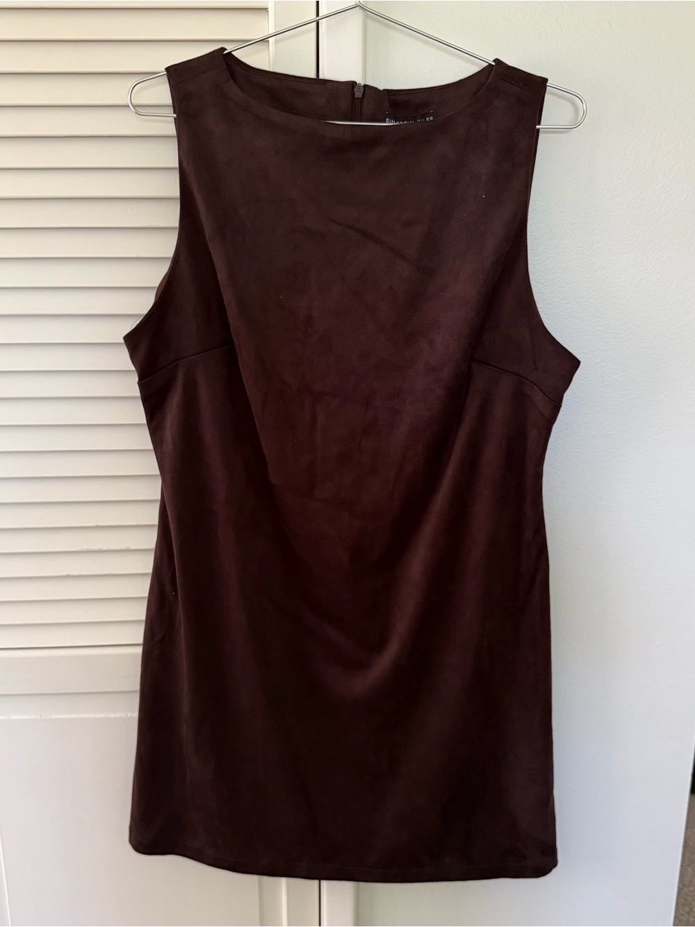 Sincerely Jules Chocolate Brown Sleeveless Mini Dress